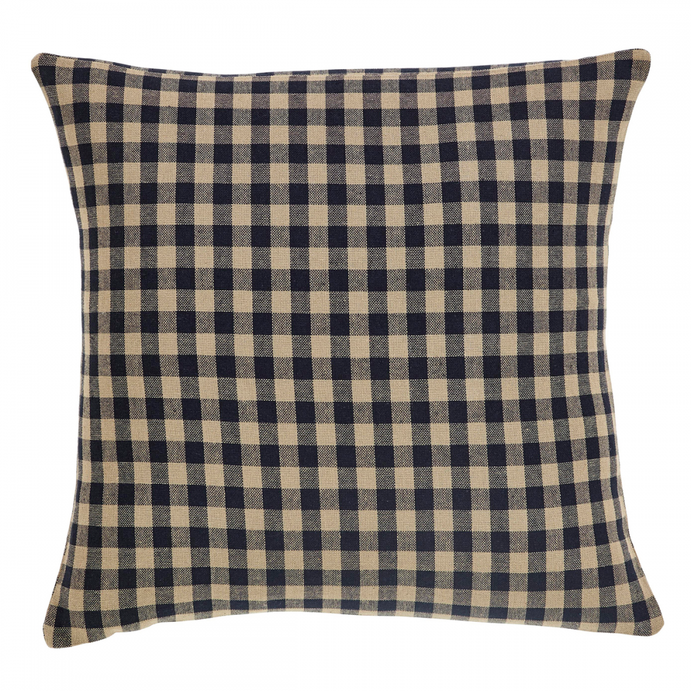 Black Check Filled Pillow - 16" - Image 2