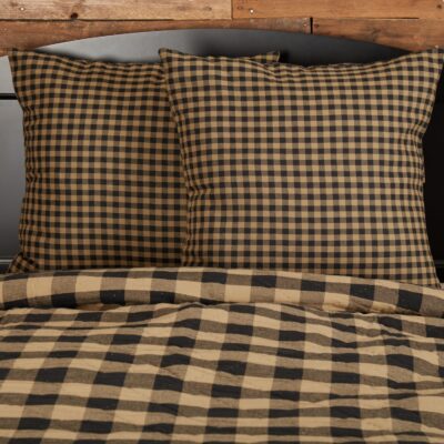 black check euro sham farmhouse pillow cover