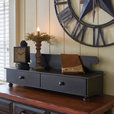 aged black counter shelf farmhouse counter cabinet