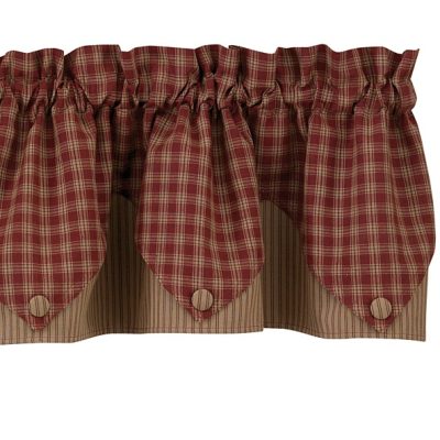Sturbridge Wine Lined Point Valance