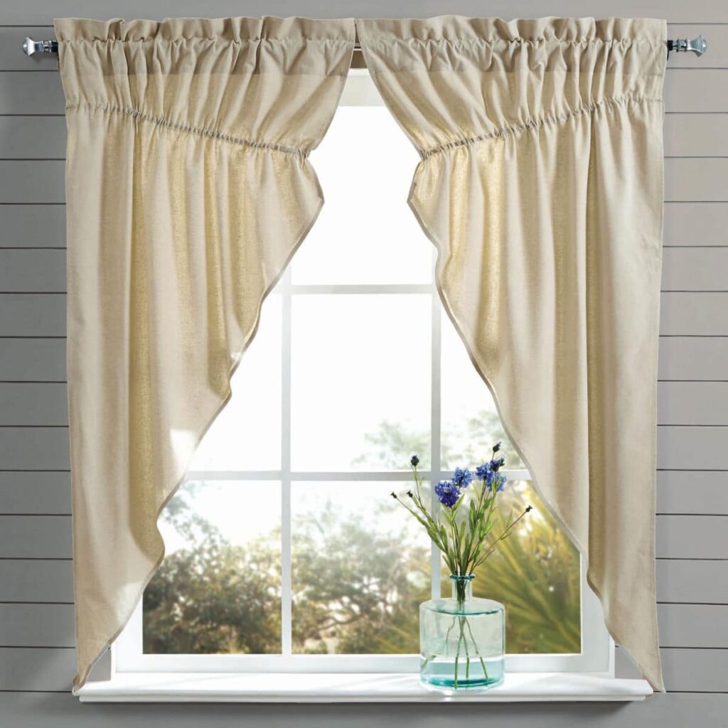 Farmhouse Chambray Country Style Prairie Curtains Farmhouse Chambray