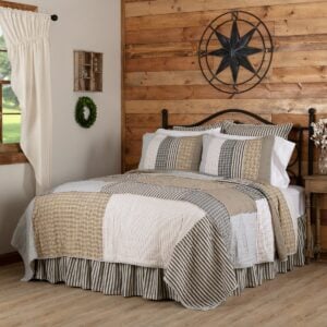 Kent CAL KING Farmhouse BRIGHT RED//Creme Stars *Choose Your Accessories