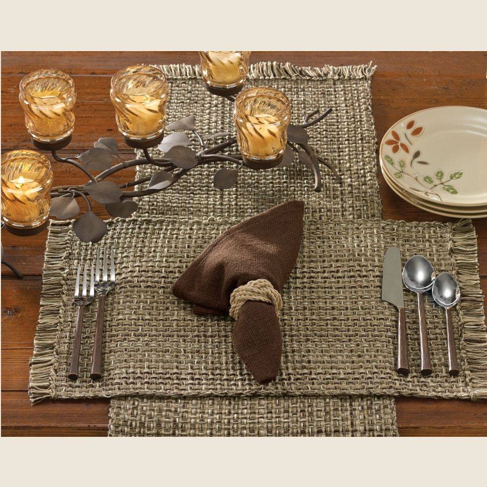 Tweed Espresso Table Runner 36 Country Kitchen Table Accessories