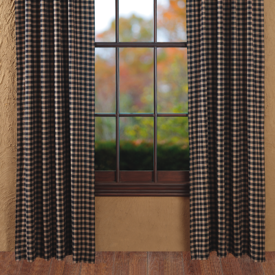 Bingham Star Plaid Drape Panels - 84" Set/2