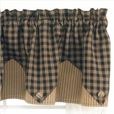 sturbridge black point valance farmhouse window topper