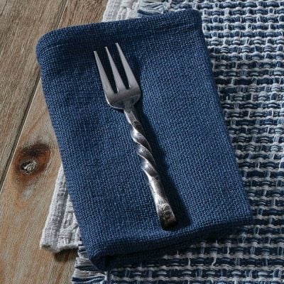 Tweed Burlap Denim Napkins, Set/4