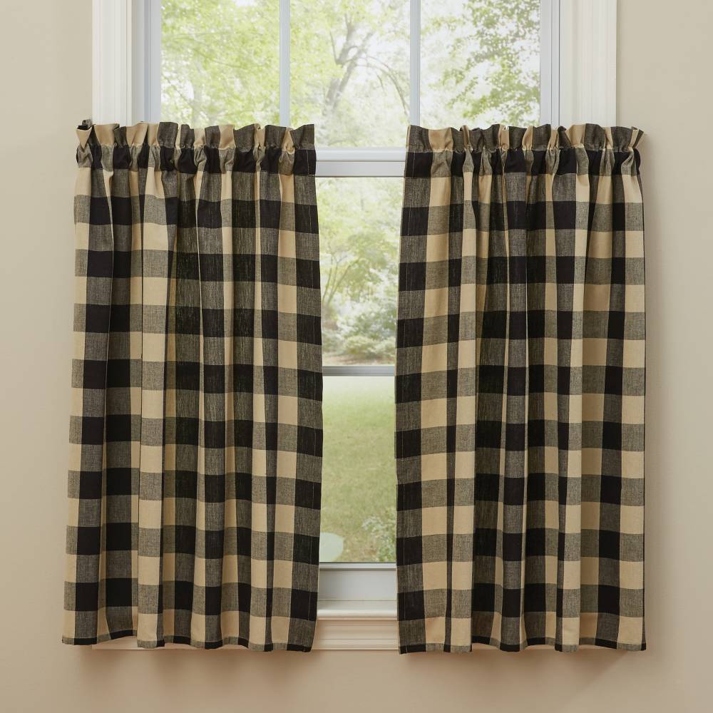 Country Tier Curtains Wicklow Black Tiers 36
