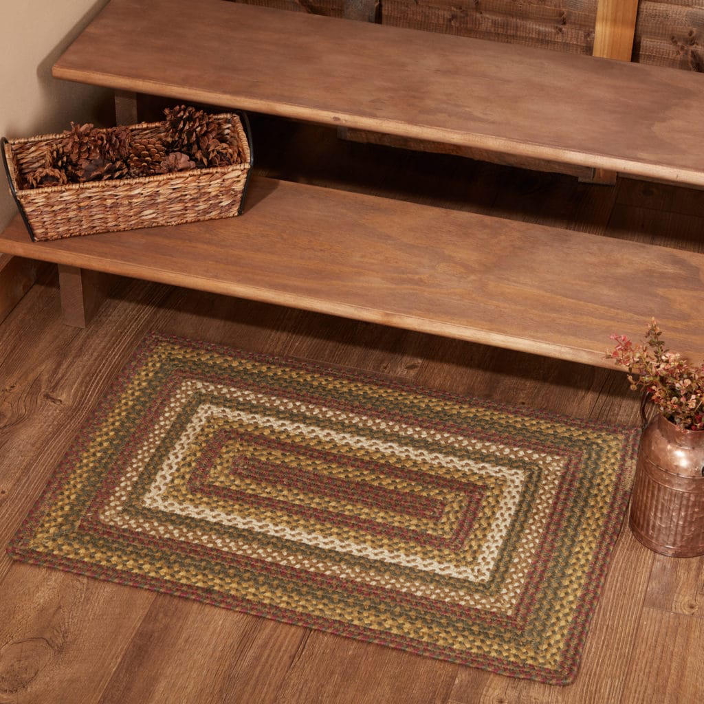 Country Style Braided Jute Rugs Tea Cabin