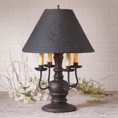 Cedar Creek Lamp w/ Shade in Americana Colors