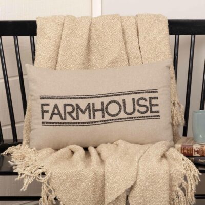 Sawyer Mill Charcoal Farmhouse 14" x 22" Filled Pillow