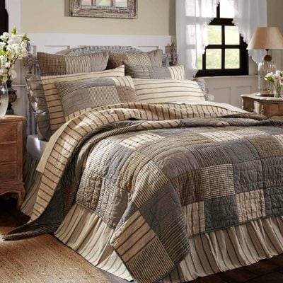 sawyer mill charcoal quilts farmhouse bed cover