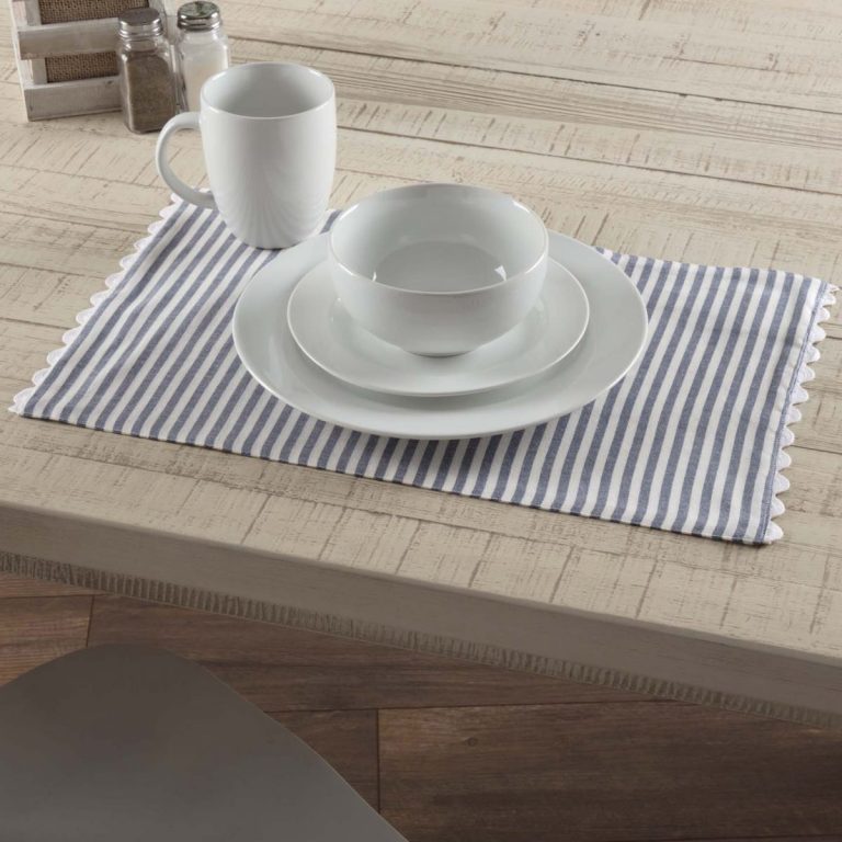 Farmhouse Ticking Blue Placemat Farmhouse Ticking Blue Collection