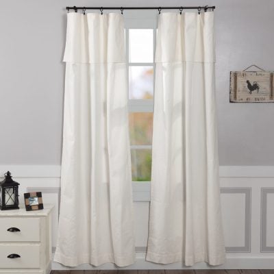 silo hill drop cloth valance panels 96" set of two farmhouse drapes