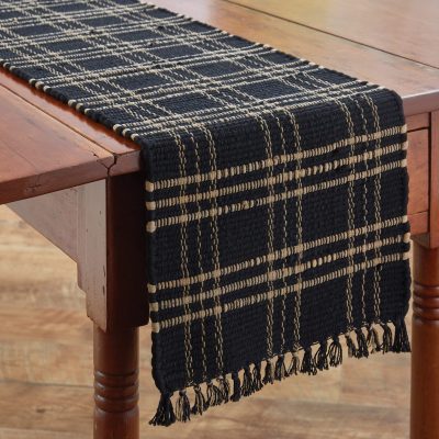 Sturbridge Chindi Black Table Runner - 36"