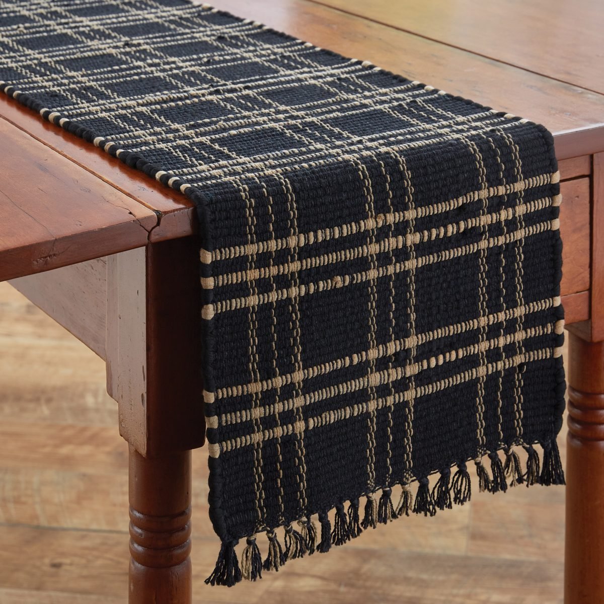 Sturbridge Chindi Black Table Runner 54 Country Style Table Runners