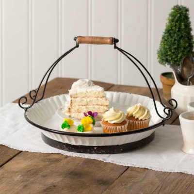 Vintage Enamelware Cake Carrier