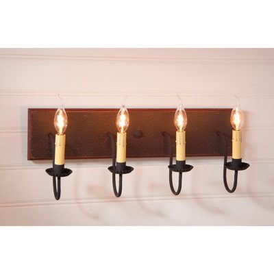 Four Arm Vanity Light in Americana Colors