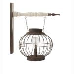 Hanging Sign - Wire Lantern w/ Vintage LED Bulb - Piper Classics