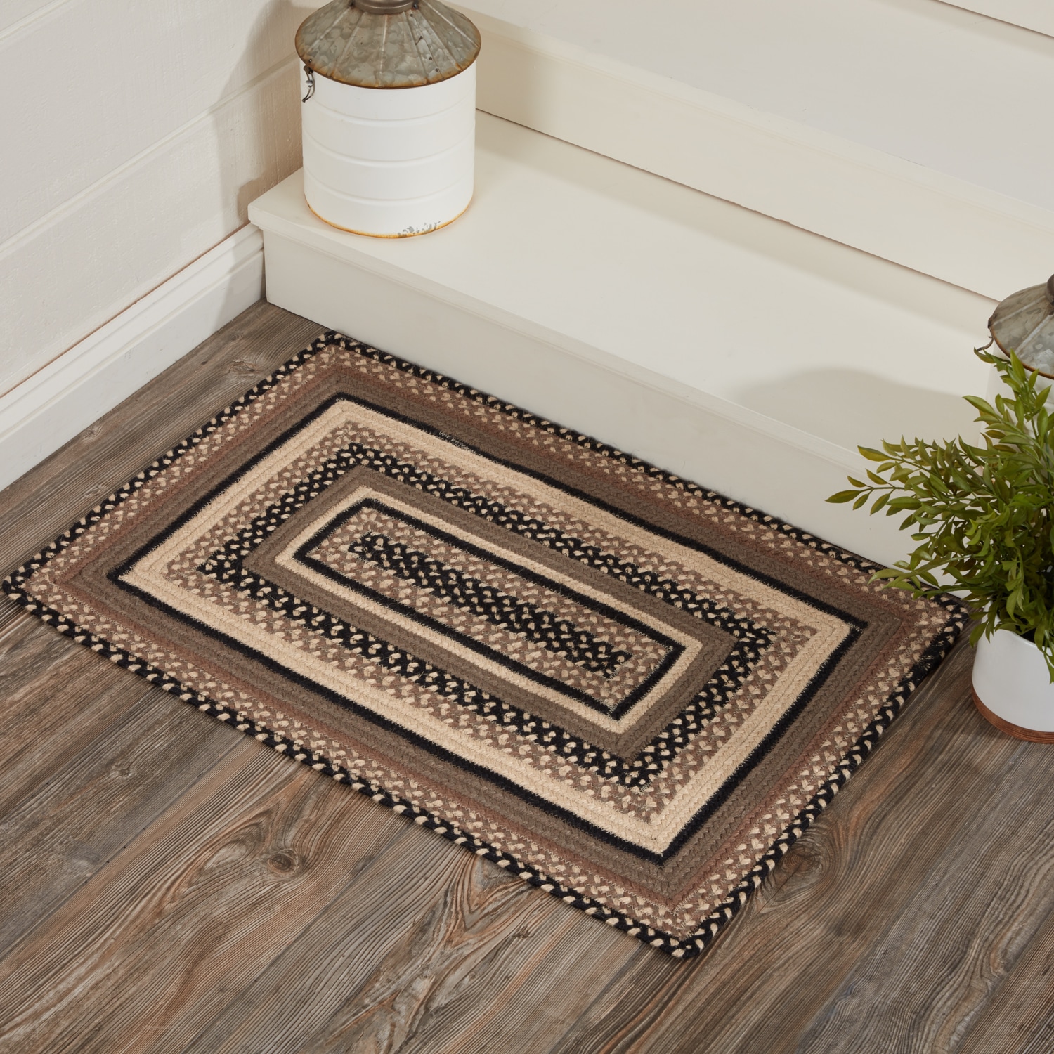 Sawyer Mill Charcoal Creme Jute Rugs With Pad - Image 9