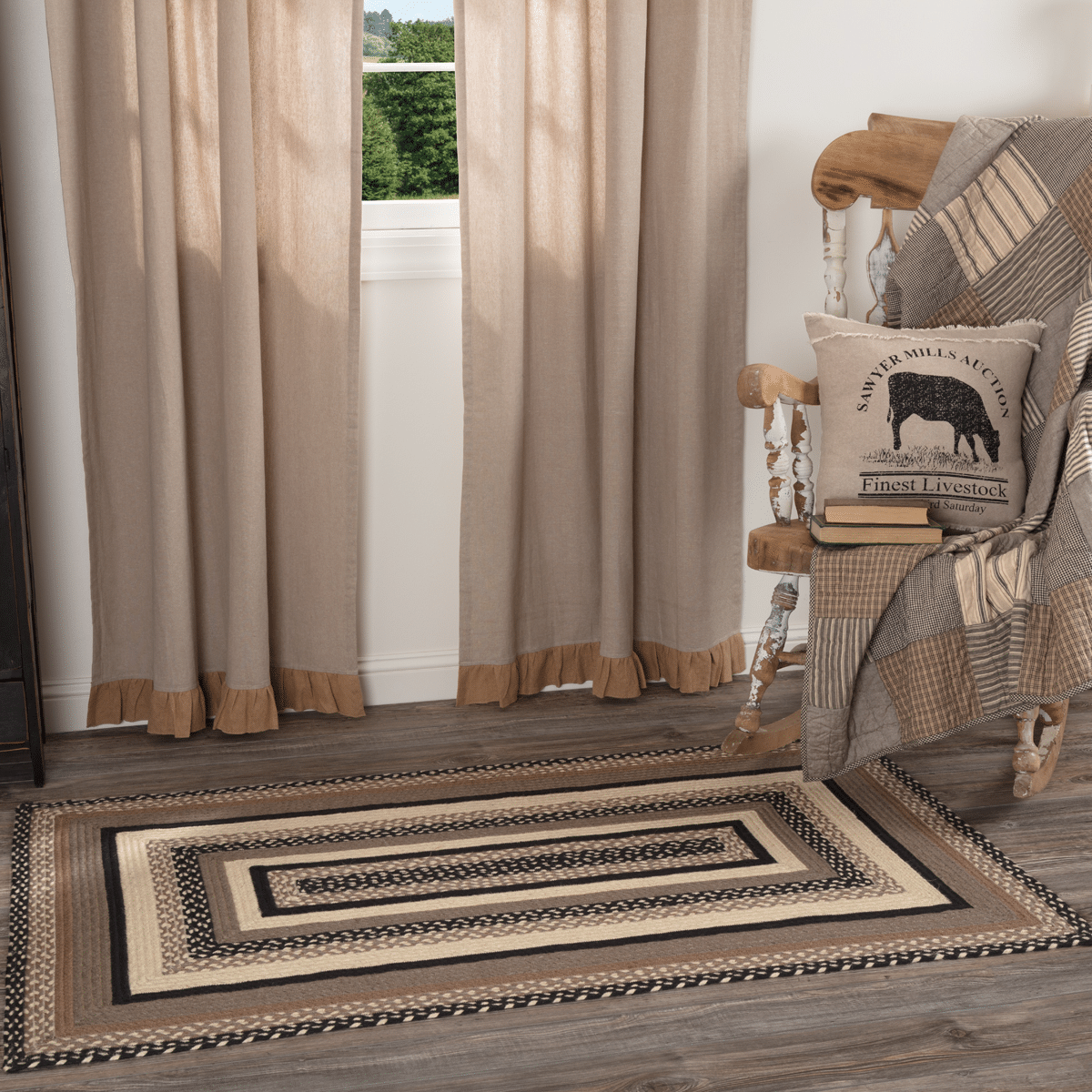 Sawyer Mill Charcoal Creme Jute Rugs With Pad - Image 5