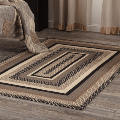 Sawyer Mill Charcoal Creme Jute Rugs With Pad