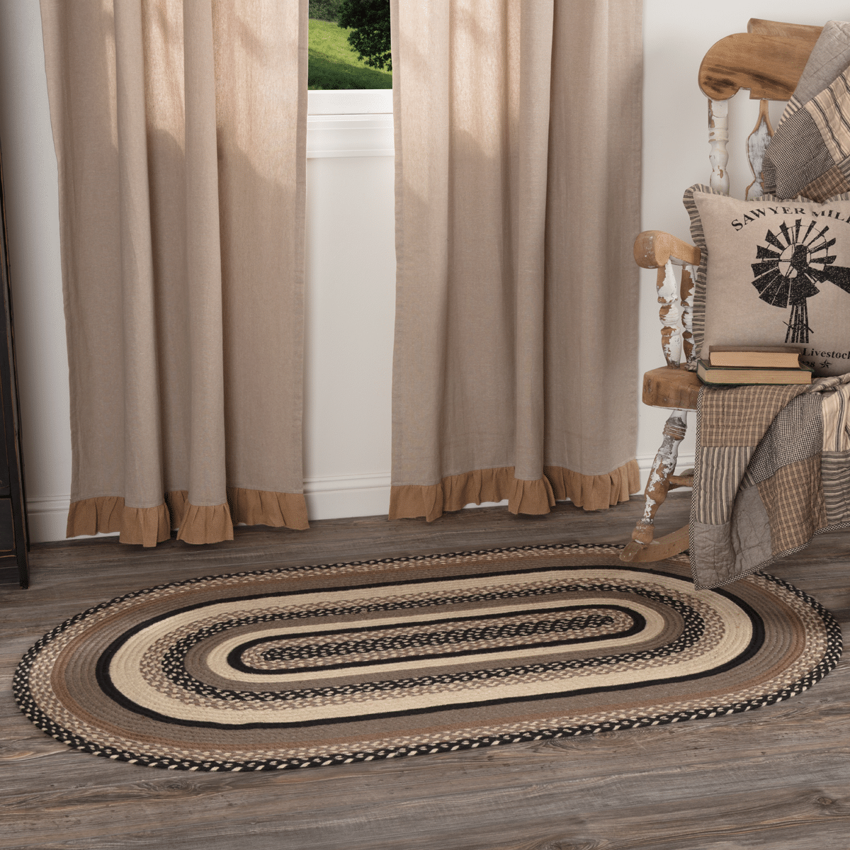 Sawyer Mill Charcoal Creme Jute Rugs With Pad - Image 4