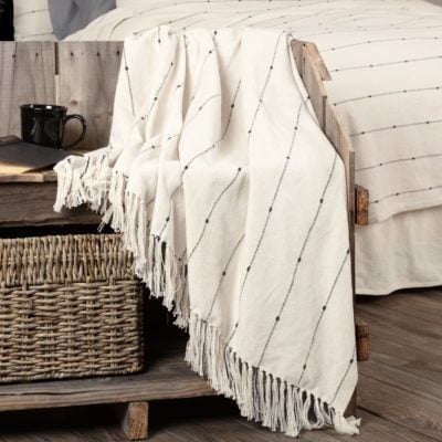 farmcloth stripe throw farmhouse blanket