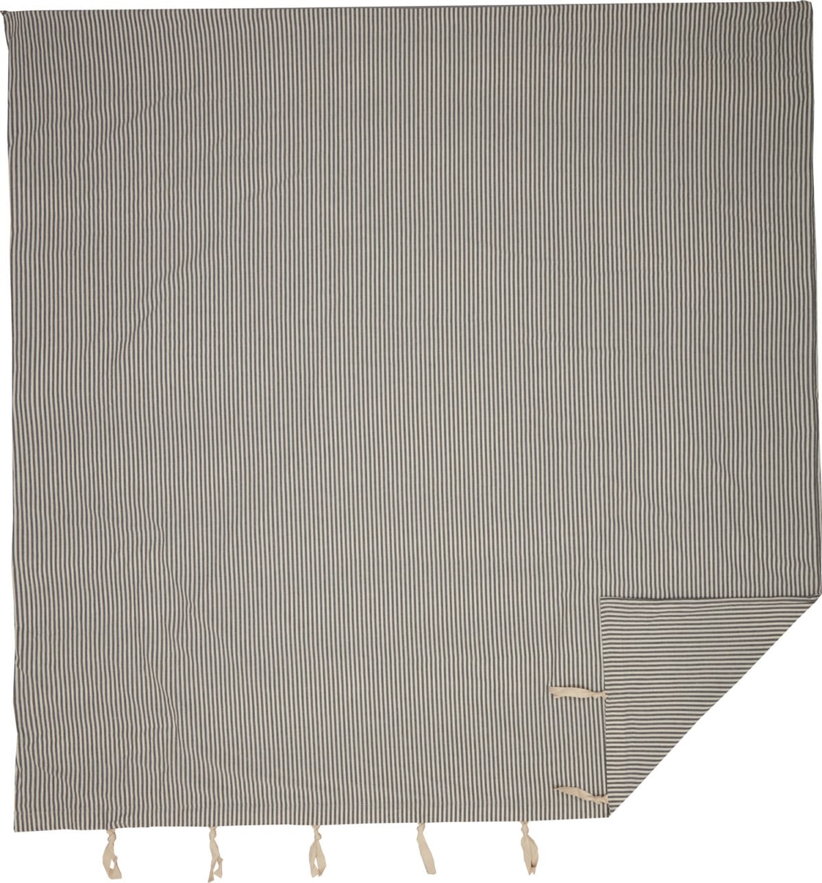 Farmhouse Ticking Gray Duvet Covers - Image 7