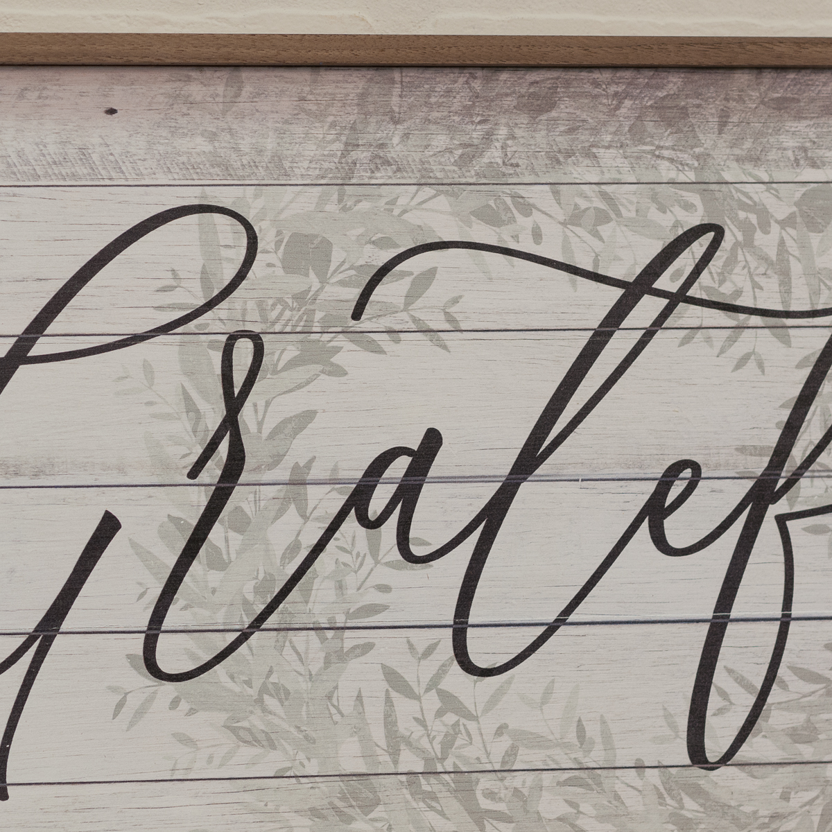 Washed Grateful Wreath Wooden Sign - Image 2