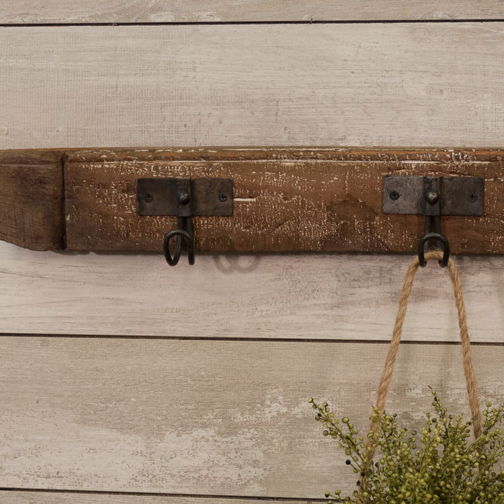 Five Hook Reclaimed Wood Wall Rack Piper Classics
