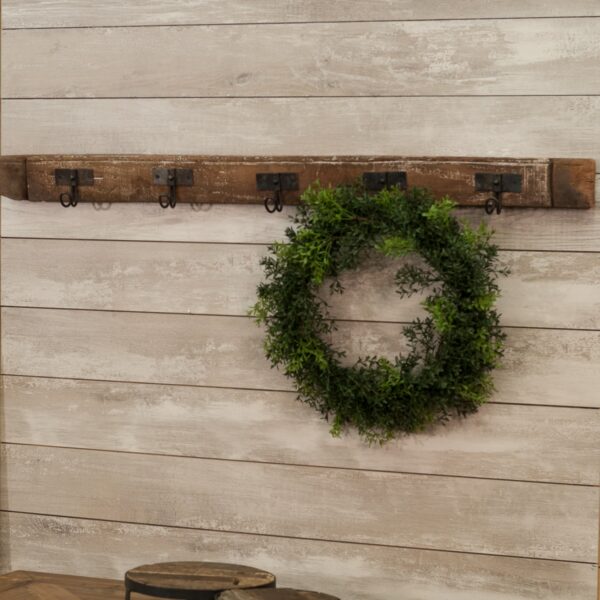 Five Hook Reclaimed Wood Wall Rack Piper Classics