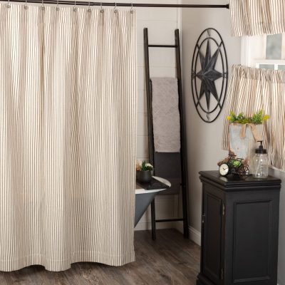 Katie's Vintage Stripe Shower Curtain