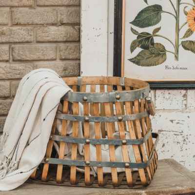 Open Weave Rectangular Basket