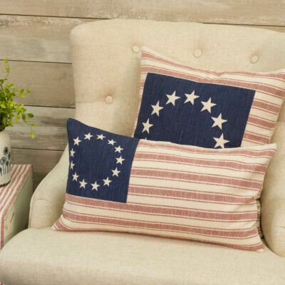 Market Place Red Betsy Ross Flag 12" x 20" Pillow Cover