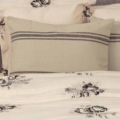 mill house stripe black sham farmhouse pillow cover