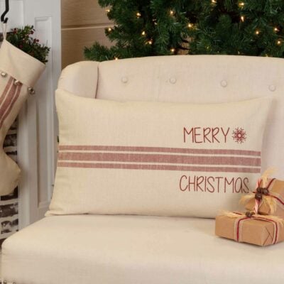 Sleigh Bells Ring Merry Christmas Printed 16" x 26" Pillow Cover