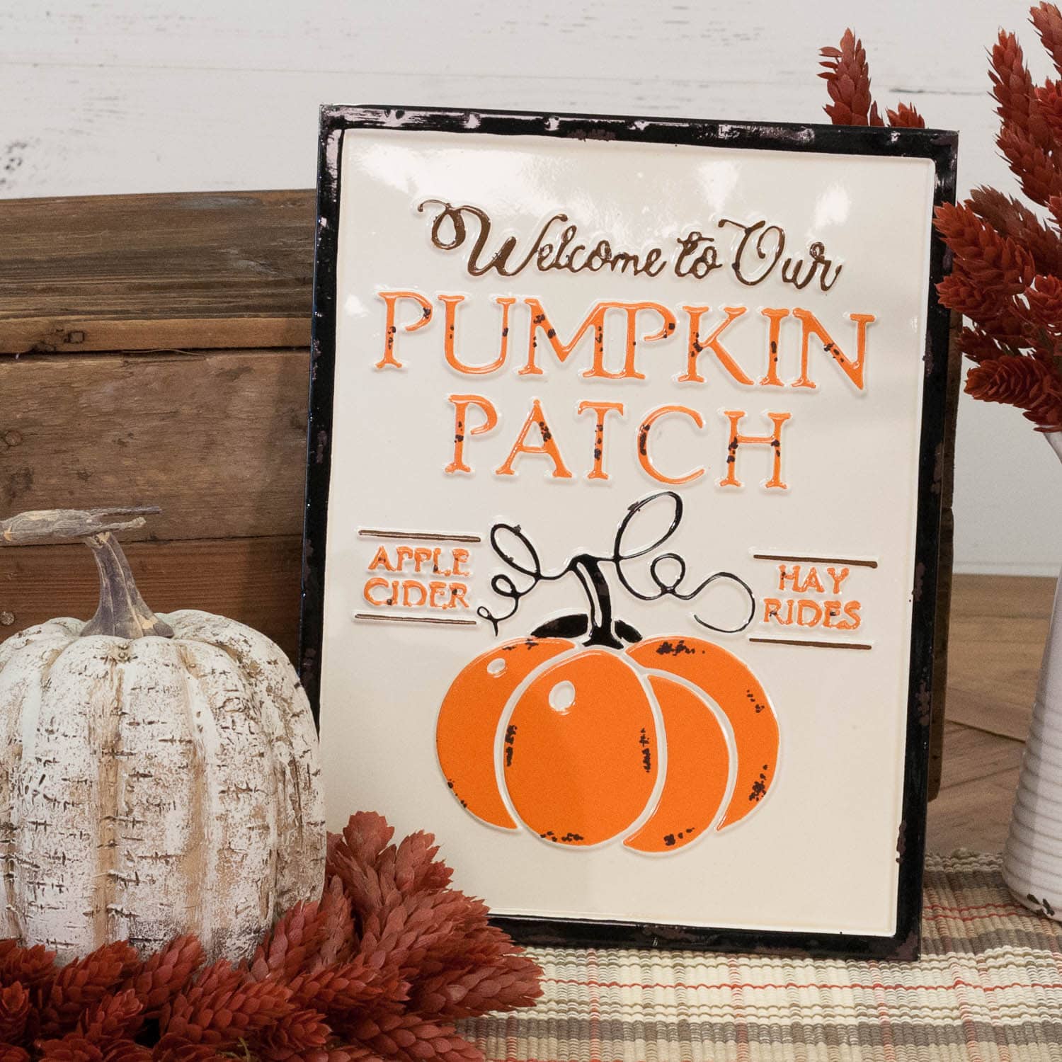 White Birch Pumpkin - 8" - Image 4