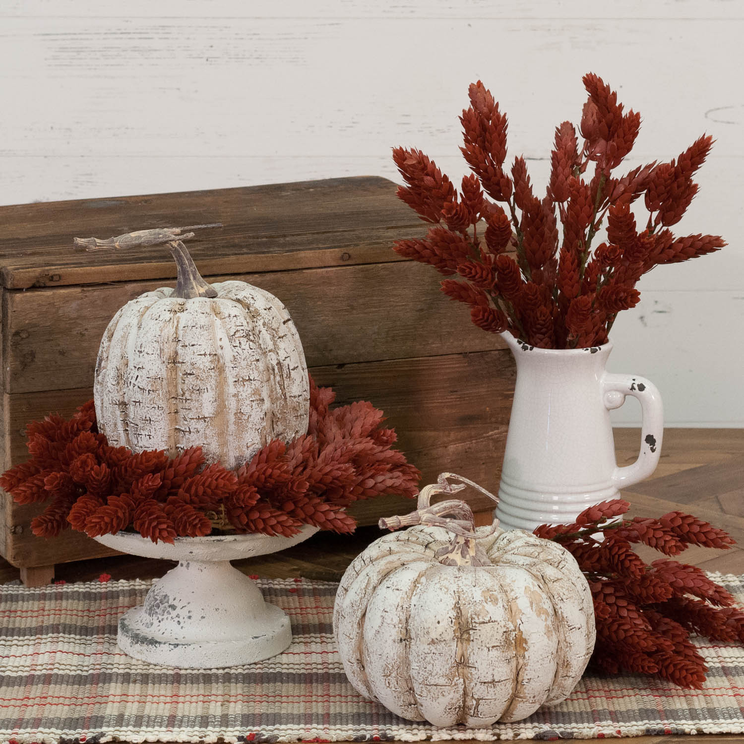White Birch Pumpkin - 8" - Image 3