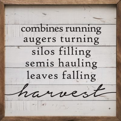 Combines Running Wooden Sign