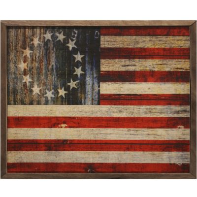 Rustic Flag Wooden Sign