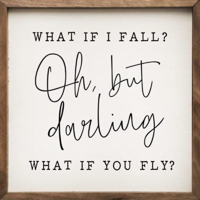 What If You Fly Wooden Sign