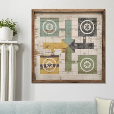 Farmhouse Parcheesi Wooden Sign