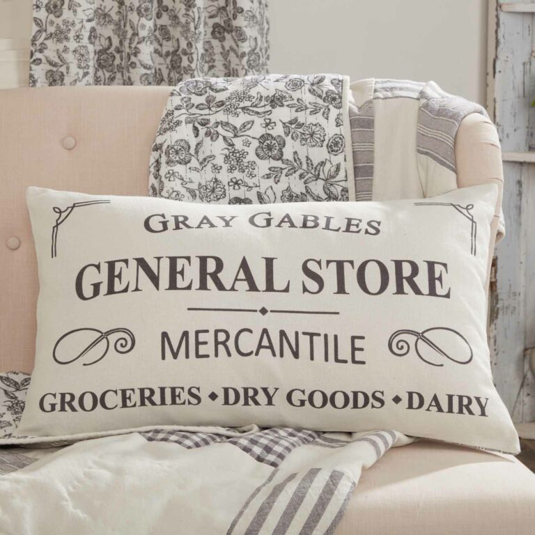 Gray Gables General Store 15" x 25" Pillow Cover Throw Pillow Collection