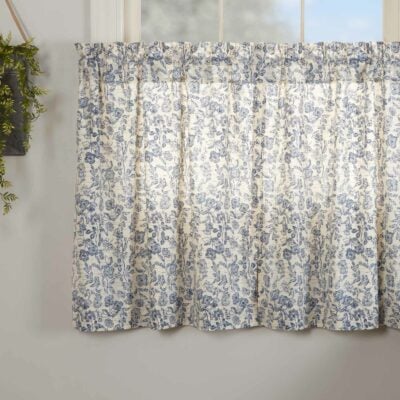doylestown floral tiers set of two farmhouse cafe curtains