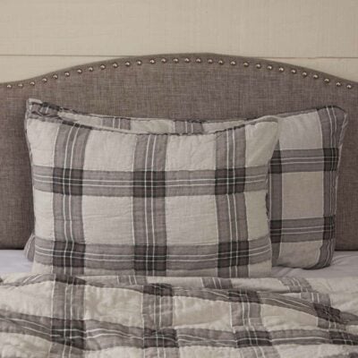 twilight plaid king sham farmhouse pillow cover