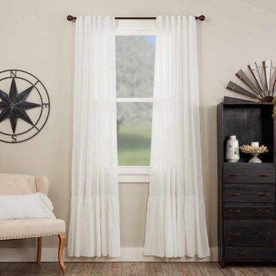 elizabeth ruffled drapes set of two farmhouse window panels
