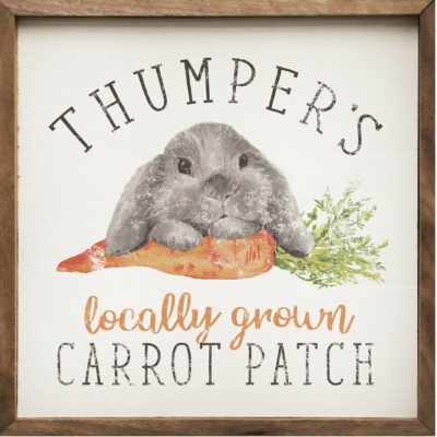 Thumper's Carrot Patch Wooden Sign