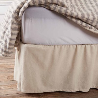 market place natural bed skirts xl 21" drop farmhouse bed skirts
