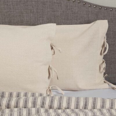 market place natural pillow case/sham set/2 farmhouse pillow cover set