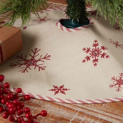 Market Place Natural Snowflake Mini Tree Skirt - 21"